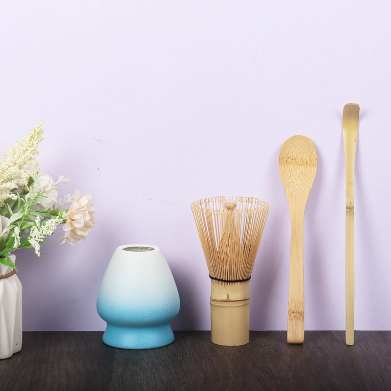 Set of 4 Matcha Tea Set Matcha Whisk and Whisk