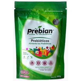Prebian, Prebióticos, Alimenta tus Probióticos, Fortalece la Microbiota intestinal, Favorece la Salud Digestiva. Sin Sabor, Keto Friendly. (Bolsa 150 gr)