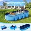 Raxurt Foldable Dog Pool, 82'' Extra Large Dog Pool for