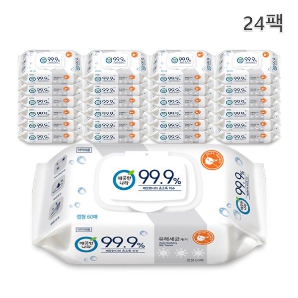 Clean Nara 99.9% Clean Hand Disinfection Tissue Caps 60 sheets