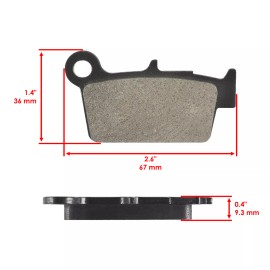 Caltric Front & Rear Brake Pads for Yamaha YZ125 YZ250 YZ250F YZ450F Competition 2003-07