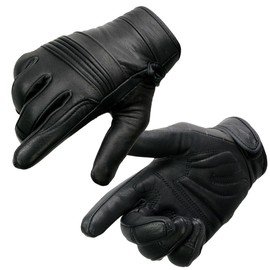 Milwaukee Leather MG7736 Women's Black Leather Gel Palm Motorcycle Gloves w/Flex Knuckles and Cool-Tec Treatement - X-Small