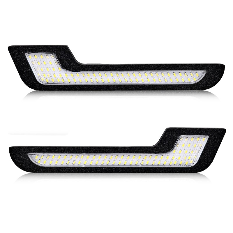 AUTOXBERT 2x Daytime Running Light LED White Light L-Shape Strip