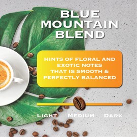 Magnum Exotics Coffee, Blue Mountain Coffee Blend - Medium-Light Roast, Whole Bean, Made from 100% Arabica Beans, Rich & Smooth Flavor, Fresh Roast - Blue Mountain Blend, 2 Lb