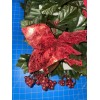 Ashland 6ft Red Berry Poinsettia Holly Chain Garland Lot Of