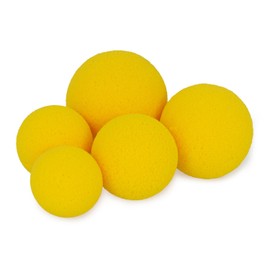 Set of 5 AFH foam balls Senso Deluxe without coating, yellow, diameter: 6 cm, 7 cm, 8 cm, 9 cm and 10 cm, soft balls, play balls