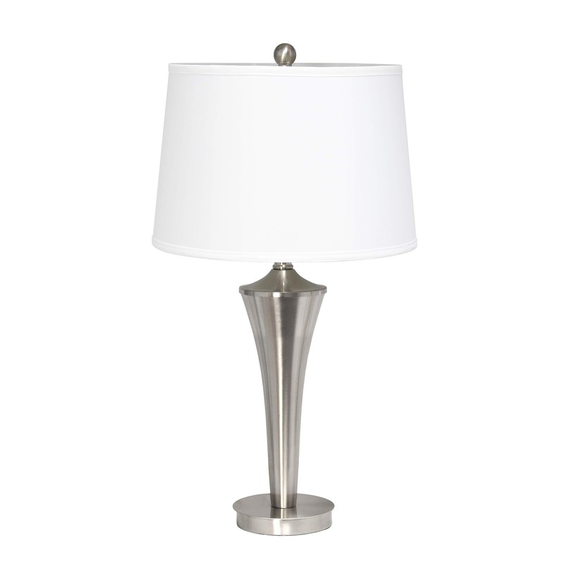 Elegant Designs LC1020-BSN 3 Pack Lamp Set, Brushed Nickel