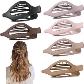 Pinzas para Peinar el Cabellos 6 Piezas, Horquillas para Cabello Mujer, Pinza Plana para Cabellos con Sujeción Segura y Dientes Interiores Adecuado para Cabello Grueso y Fino, Adecuado para Mujeres y Niñas