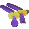 EasieEaters Curved Utensils - Left-handed w/shield by Milestone