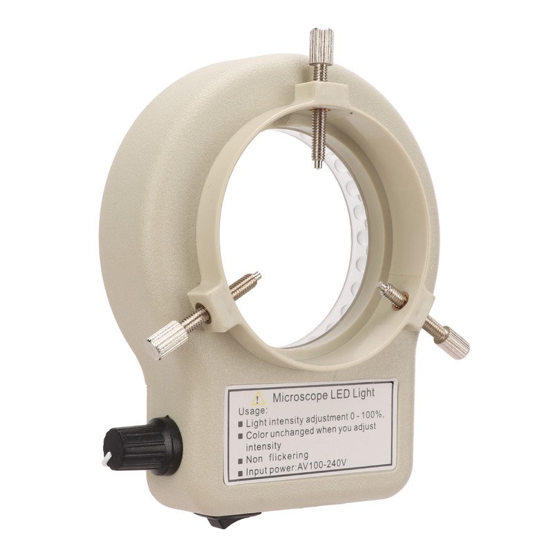 Microscope Illuminator Ring LED Light Source Adjustable Accessory 100‑240V