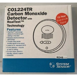 SYSTEM SENSOR CO1224TR 12/24 Volt Detector With RealTest Technology