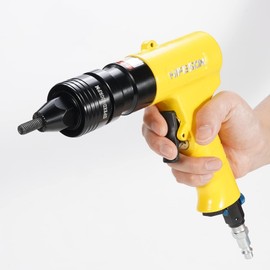 HIFESON Pneumatic Rivet Nut Gun with 1/4 & 5/16 & 3/8 Self-Locking Head Gun,Quick-Change Mandrels,Industrial Grade Adjustable Speed Air Rivnut Gun