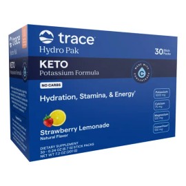 Trace Hydro Pak Keto Potasio Hidratacion Energia 30 Pack Limonada De Frambueza                                                                        