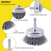 WENORA 4 Pcs Wire Cup Brush Set for Drill, 1/4