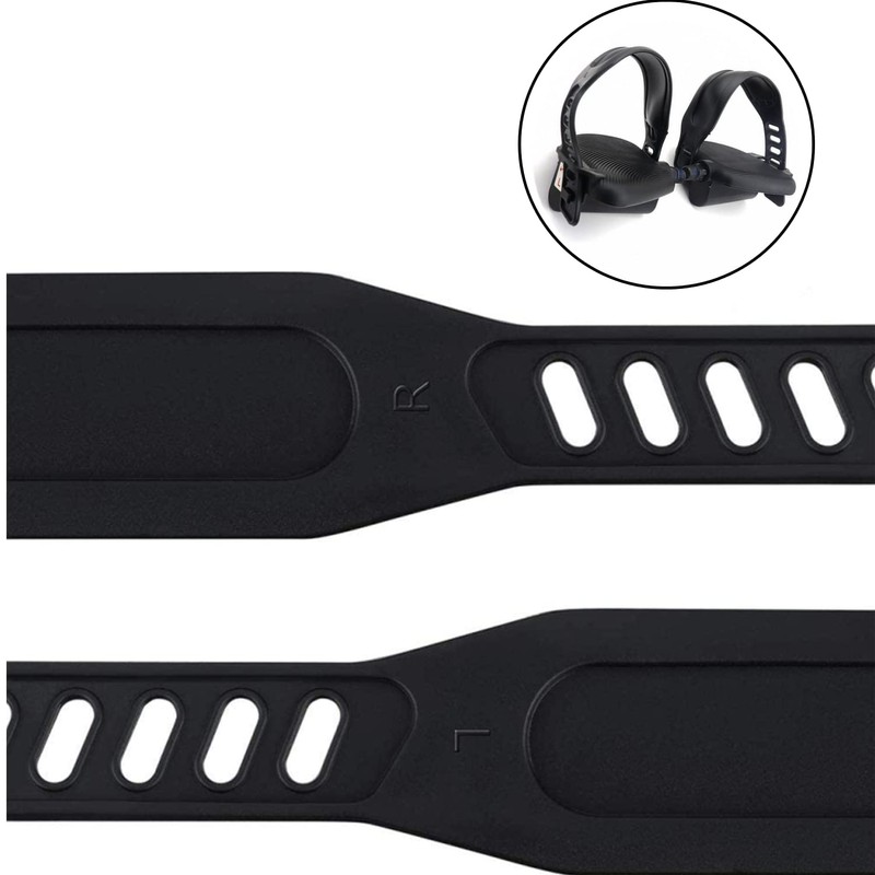 GZXYUAN 4 Pcs Bicycle Pedal Straps Rubber Widened Toe Clips