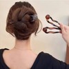 WENJESO Retro Simple Beaded U-Shaped Hair Stick for Women Bun