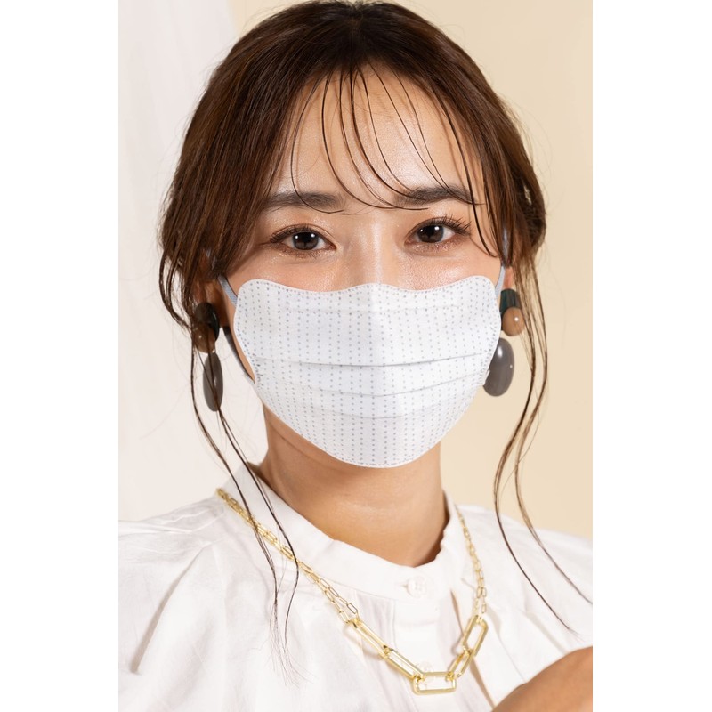 [D.masque] 【冷感マスク】滝沢眞規子コラボ “PIN DOT” SUMMER COLLECTION ［PIN DOT×Foggy Blue］ For