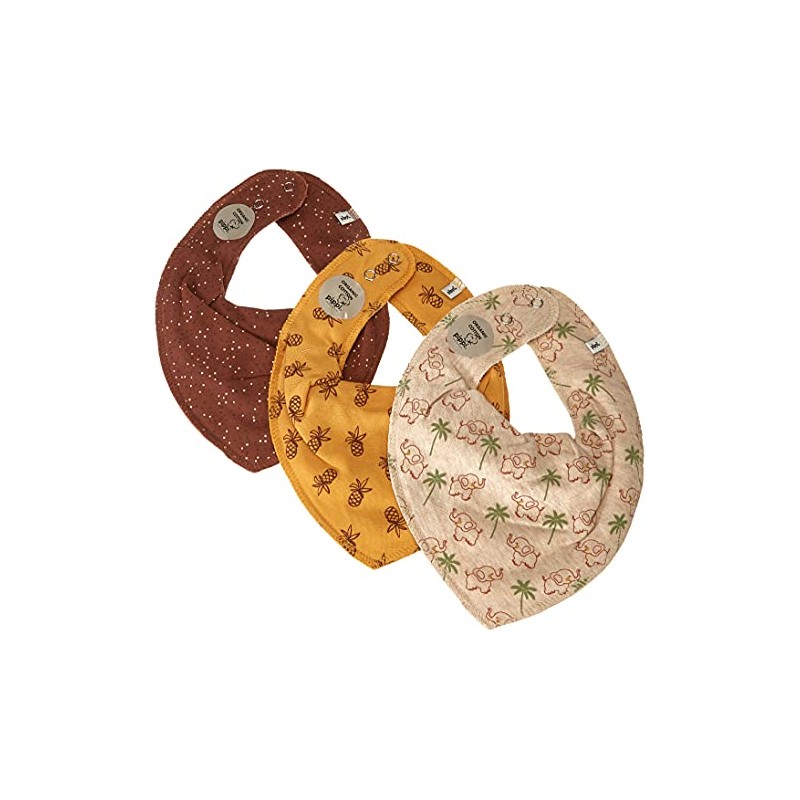 Pippi Unisex Baby Bandana Bib (Pack of 3) Triangle L