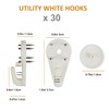 Light Hooks for Concrete Walls: 30 Pack Small Utility Wall-Mount