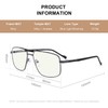 RB.Pilot Reading Glasses for Men Square Double Bridge Blue Light