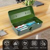 15 Inch Metal Tool Box with Lock - Portable Heavy