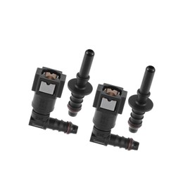 Hihaha 7.89mm to 8mm 90 Degree Car Fuel Hose Quick Release Connector 2 Set Durable Material