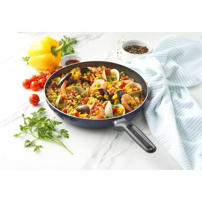GoodCook Basics Nonstick 10-Inch Frying Pan, Navy Blue, Aluminum Skillet