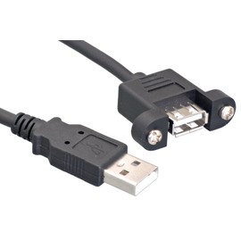 Cablelera USB AM/AF with 6' Panel Mount (ZCCCDNMF-06)