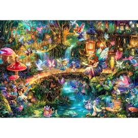 Blueforest - Fantasy Elf World - 1000 Piece Jigsaw Puzzle for Adults Challenging Funny Family Puzzle Perfect for Game Nights Finished Puzzle Size is 27.55 x 19.68 inches