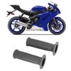 Pair of 25/28mm 1in TPU Motorcycle Hand Grip Gray Modified