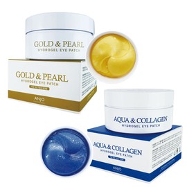 Ange Hydrogel Eye Patch (Gold & Pearl Aqua & Collagen) - Ange Aqua & Collagen Eye Patches 60 sheets / 앙쥬 하이드로겔 아이패치(골드&펄  아쿠아&콜라겐) - 앙쥬 아쿠아 앤 콜라겐 아이패치 60매