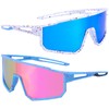 Guiqulai 2Pcs Youth Polarized Sunglasses Kids Baseball Glasses UV400 Protection