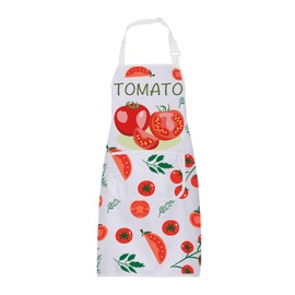 FUSTMW Tomato Apron Gifts for Tomato Lovers Vegan Aprons with Pockets Tomato Garden Gifts Vegetable Kitchen Cooking Apron, Tomato Apron, One Size