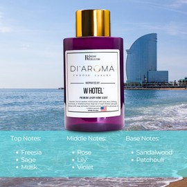 Mystic Romance W Hotel Aroma Oil Blend Plastic Purple Bottle 120ml, Resort Collection, Diffuser Aroma Oil Blends, Waterless Diffuser Oil, Made in USA (120ml, W Hotel)