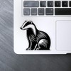 Medium 100mm 'Sitting Badger' Transparent/Clear Sticker Decal for Windows/Cars/Walls (DC00141653)