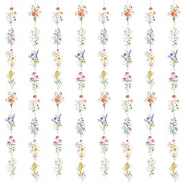 Deorfuy 8 Packs Wildflower Paper Hanging Garland Birthday Decorations, Flower Party Baby Bridal Shower Floral Birthday Decor for Girls Women, Spring Summer Wedding Ceiling Decoration