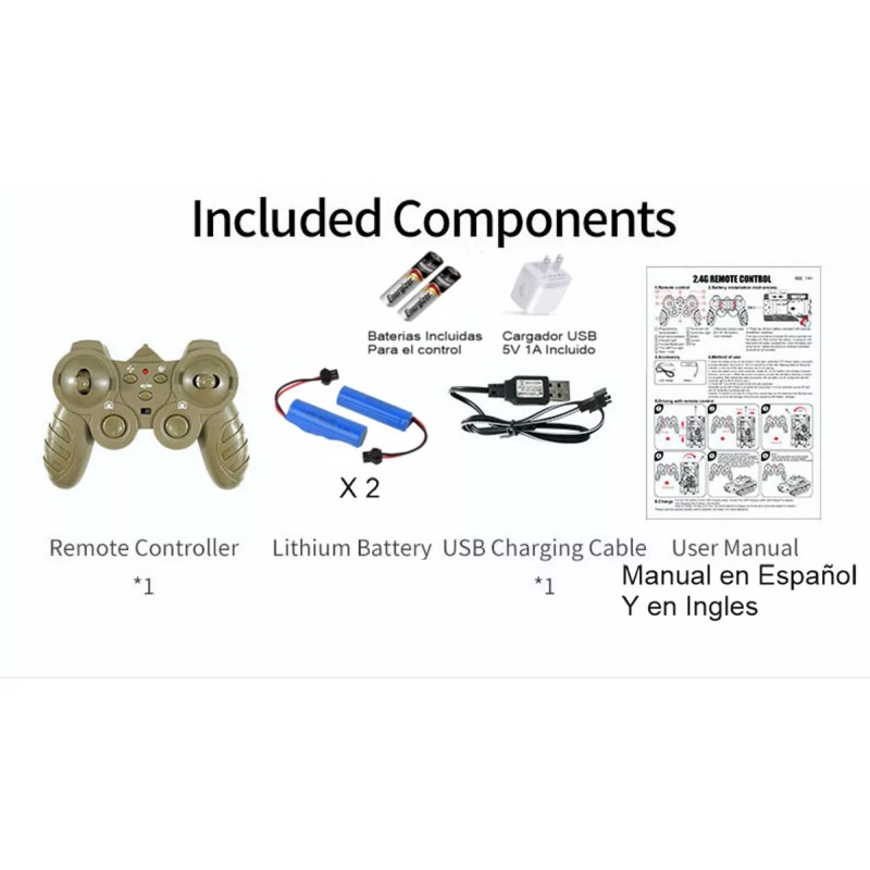 JJRC Tanque De Control Remoto Combate Rc Detallado Inteligente