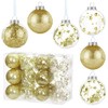 Kesote 24 Bolas Doradas de Navidad Bolas Plásticas Adornos Colgantes