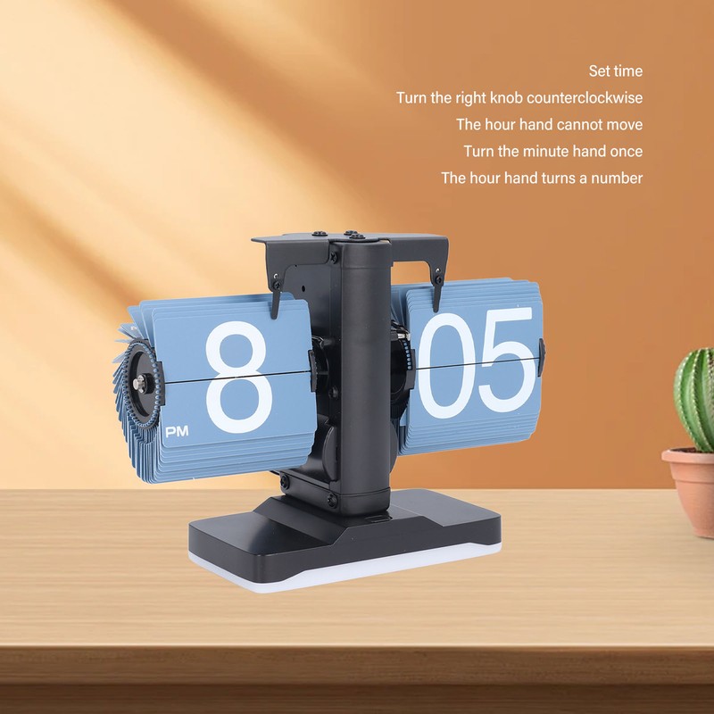 Auto Flip Clock Stylish Look Quiet Operation Adjustable Brightness Flip