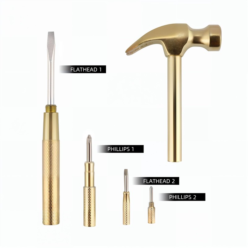 Multifunction Hammer 6 in 1 with Slotted/Flat Head Phillips Screwdriver