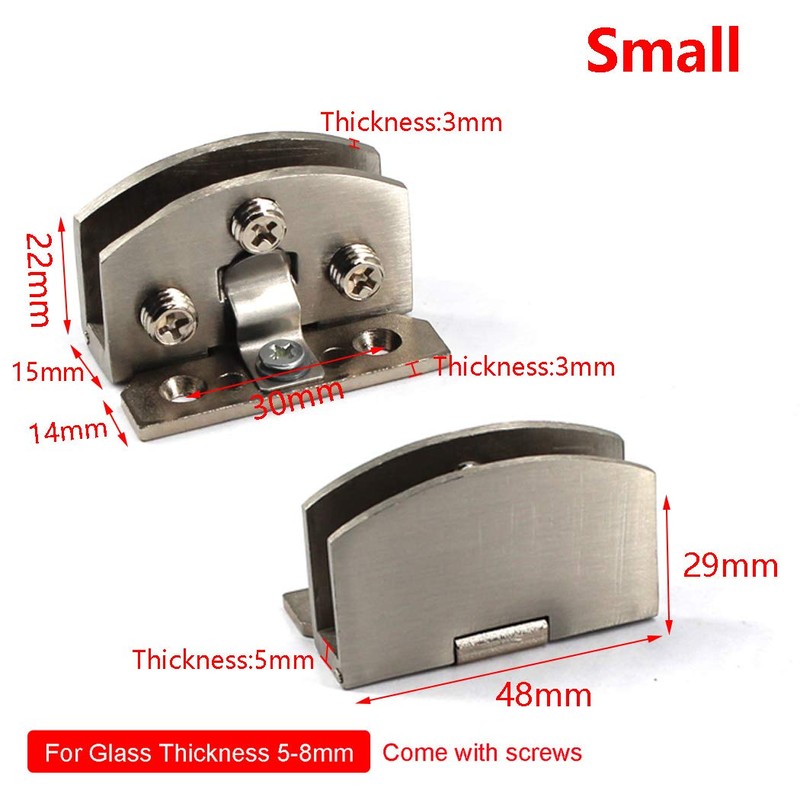 90 Degree Glass Door Pivot Hinge Kit Zinc Alloy Shower