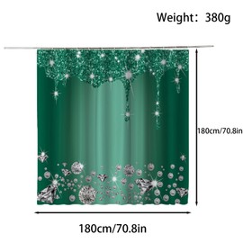 FAIRYGATE Bath Curtains Shower Curtain Mould Proof 180x180cm Waterproof Heavy Duty Bathroom Curtains with 12 Plastic Hooks Quick-Drying Washable Bath Shower Curtains Home Decor B8308