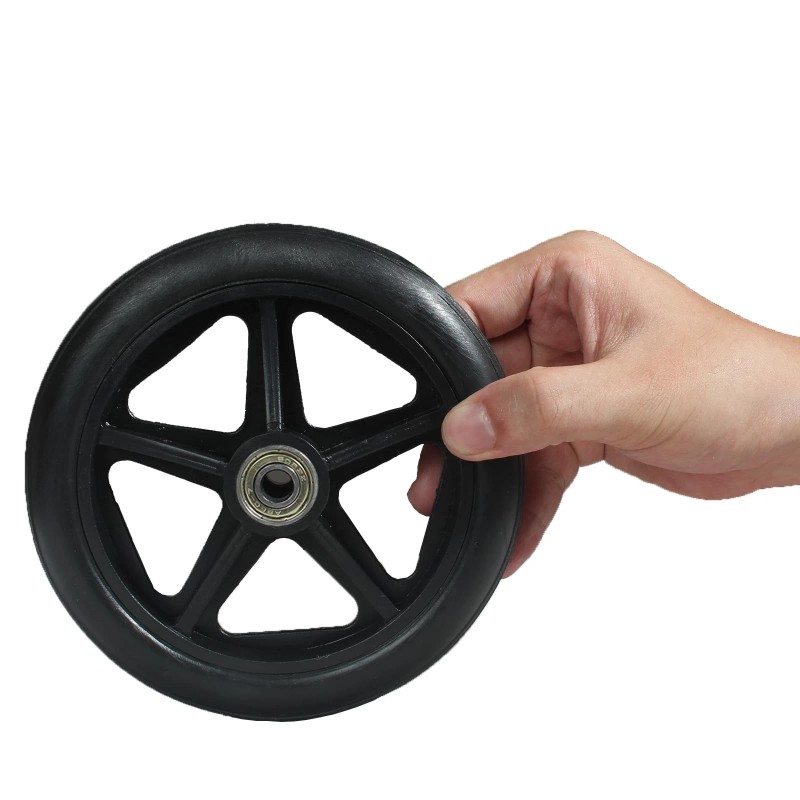 FISDEN 4 Pack Replacement Wheelchair Wheels, 6 Inch Solid 6