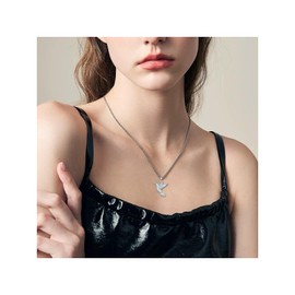 HPQQ Hummingbird Necklace for Women Sterling Silver Opal Pendant Necklace Hummingbird Jewelry Birthday Christmas Gifts for Women Mom