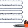 5 Pack 14 Inch Chainsaw Chain .043" Gauge 3/8" LP