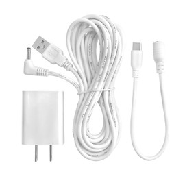 MDCGPower Power Adapter Charger Cord Compatible with Ring Stick Up Cam Battery/Plug-in 3rd Gen/2nd Gen & Ring Pan Tilt Stick Up Camera, Indoor/Outdoor Weatherproof Power Cord (4m/13.1ft) White