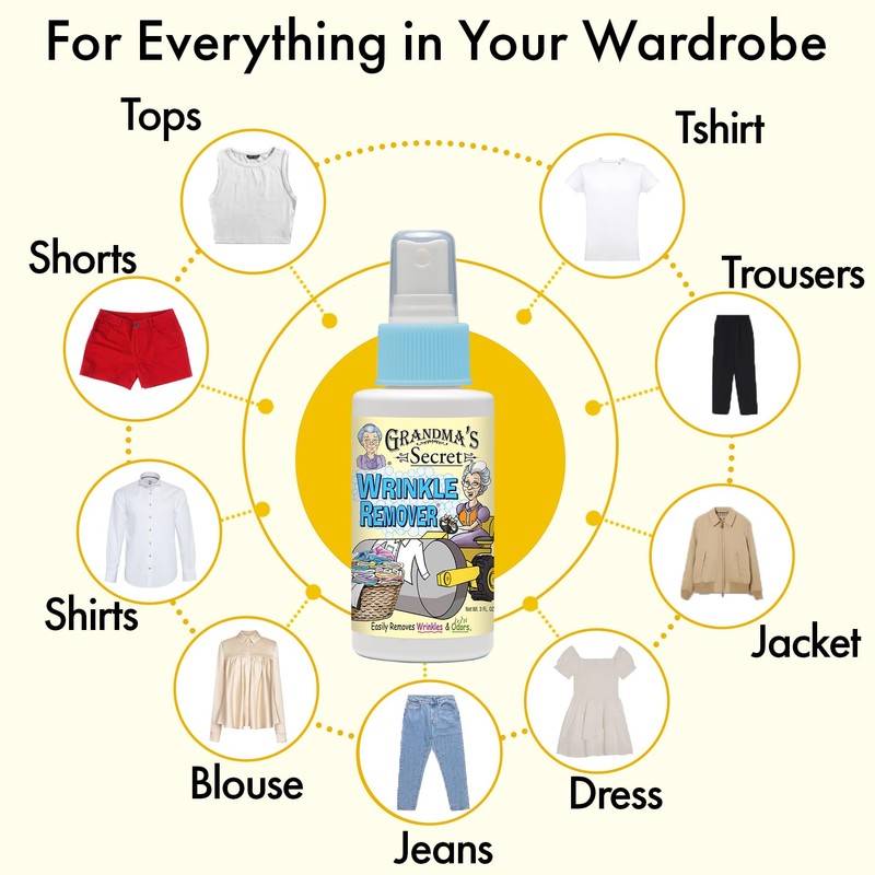 Grandma's Secret Wrinkle Remover Spray - Easily Removes Wrinkles &