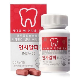 Insa Alpha nutritional supplement 1500mg, 60 tablets, 1 piece / 인사알파 영양제 1500mg, 60정, 1개