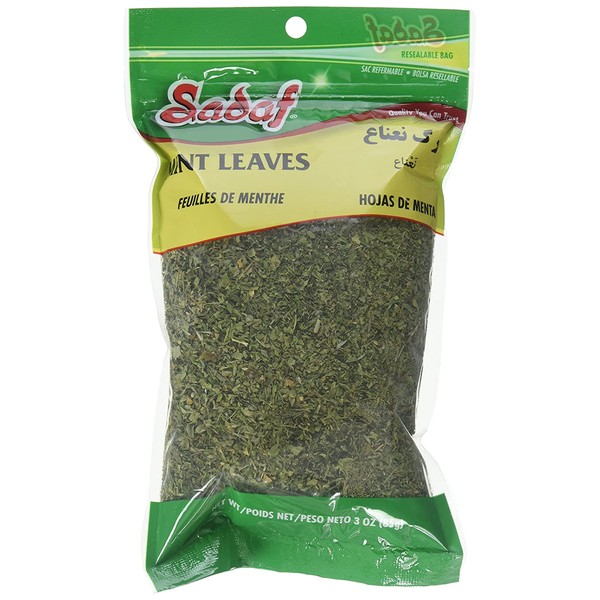 Sadaf Dried Mint Leaves Bag, 3 oz.