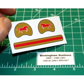 1983-1985 Birmingham Stallions USFL Football Gumball Helmets DIECUT DECALS ONLY